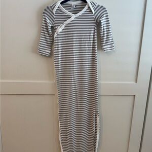 Striped Gray and White Kids Pajama Sleep Sack